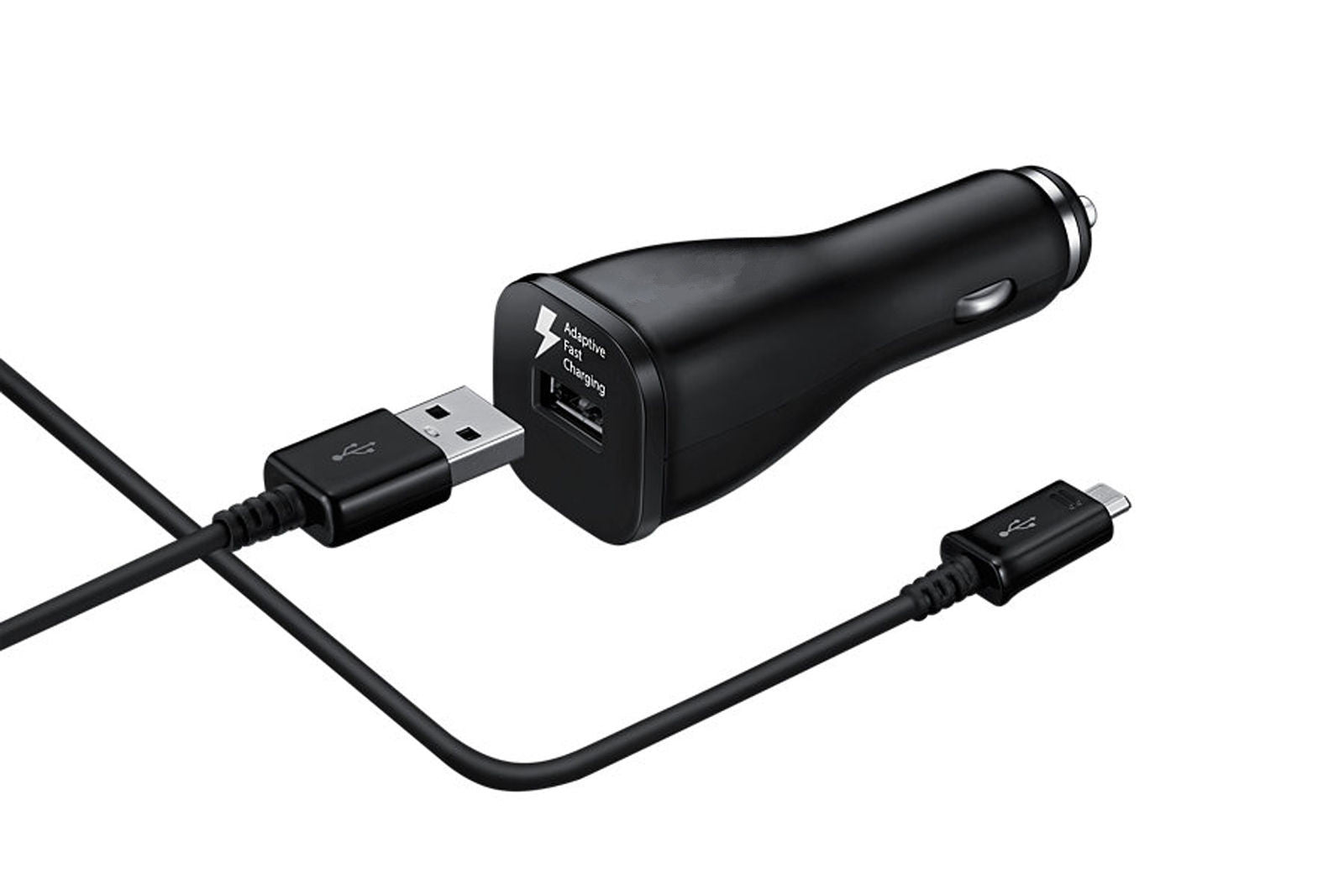 Chargeur de voiture à charge rapide Samsung 15 W et câble micro USB (1 m) Chargeur de voiture à charge rapide Samsung 15 W et câble micro USB (1 m)